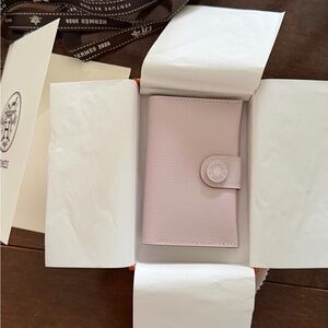 Sold 🎉Authentic Brand New Hermes RMS Mauve Pale Card Holder Wallet